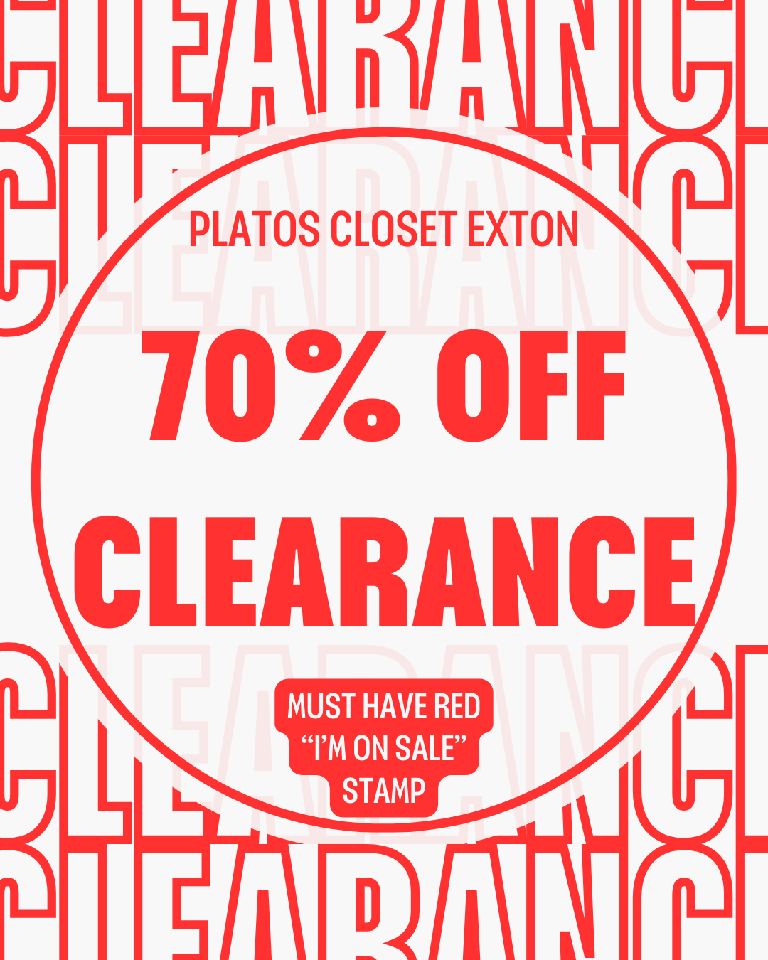 70% Off Clearance